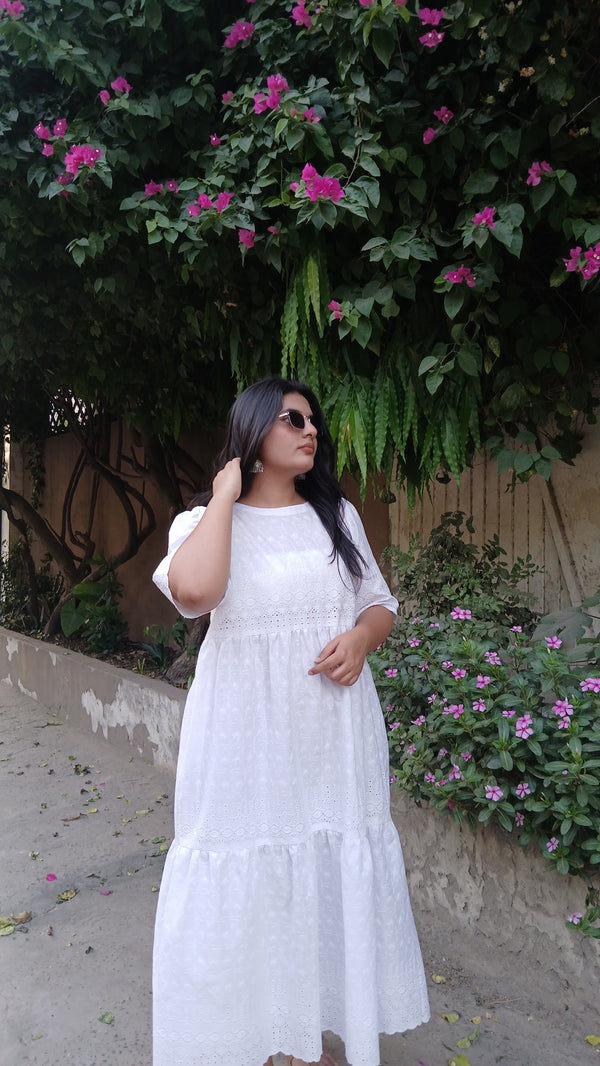 White Swan Chickenkari Dress